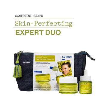 Korres Santorini Grape Skin Perfecting Expert Duo - Κρέμα και Λάδι Προσώπου